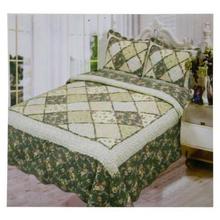 Green Box Printed Cotton Bedsheet With Pillow Cover