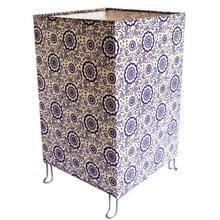 Floral Box Designed Lamp Stand - White/Blue