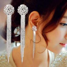 FashionieStore dangler Women eardrop Girls Ear Studs Hoop  Diamond Earrings Long Exaggerated Temperament Round Tassel Earrings