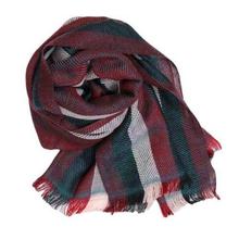 Maroon Striped 100% Cashmere Shawl For Women