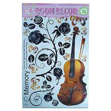 Violin and flowers Wall Sticker