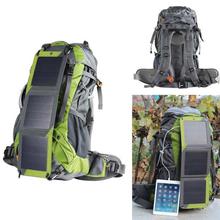 Hiking Backpack with 10W Solar Phone Charger With Rain Cover