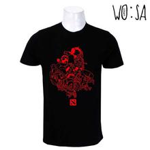 Dota Character Printed T-Shirt-Black/Red