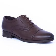 Caliber Shoes Coffee Lace Up Formal Shoes For Men - ( P 518 C)