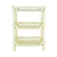 3-Tier Plastic Rack (Small), Cream-1 Set