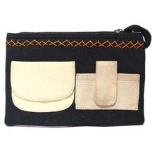 Black Double Pocket Purse For Women