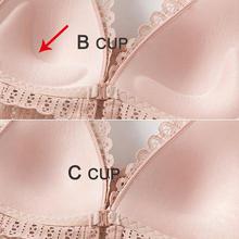 DERUILADY Sexy Lace Wireless Front Closure Bra Women Sexy