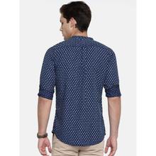 Solly Jeans Co. Men Blue Custom Regular Fit Printed Casual Shirt