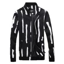 Hardik's Black and White Slim Fit Wind Cheater Casual Bomber Jacket for Men
