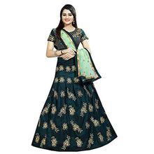 ethnicset Women's Embroidered Silk Semi Stitched Lehenga