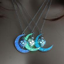 2019 New Hot Moon Glowing Necklace Gem Charm Jewelry