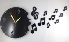 C2 - Time And Music Decorative Wall Clock - 30 cm X 30 cm - Black