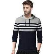 Full Sleeve Striped Men Sweatshirt