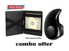 Combo Of Men's Magic Wallet & Mini Wireless Sport Bluetooth Earbuds