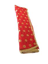 Red Color Festive Wear Saree With Stunning Border Design