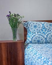 Kaapa Blue Marigold Bedsheet