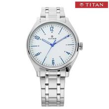 Titan White Dial Analog Watch For Men - 1802SM01