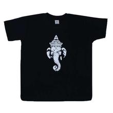 Black Lord Ganesh Printed T-Shirt For Kids