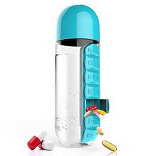 Pill & Vitamin Organizer Water Bottle