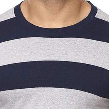 Cenizas Men's Full Sleeves Round Neck Striped Casual Tshirt/T-Shirt