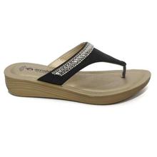 aeroblu Stone Embellished V-Strap Sandals For Women- LA01