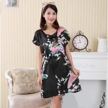 Fashion Women's Summer Mini Kimono Robe Lady Rayon Bath Gown