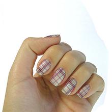 Retro Plaid Design Water Transfer Nail Art Decal