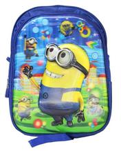 Blue Minion Printed Single Compartment School Backpack