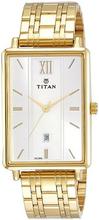 Titan Analog White Dial Men's Watch 1738YM01