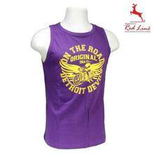 Redline Purple Printed Tank Top For Men