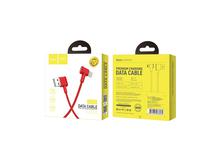 Hoco X28 Premium Charging Data Cable-Lighting (Black and Red)