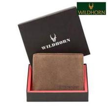 WildHorn RFID Protected 100% Genuine Leather Wallet for Men -Coffee