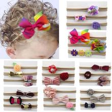 Baby accessories 3Pcs Kids Elastic Floral Headband Hair Girls baby