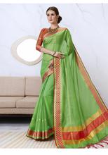 Stylee Lifestyle Green Kota Silk Woven Saree -1538