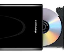 Transcend TS8XDVDRW  Portable USB powered DVD Writer- (Black)