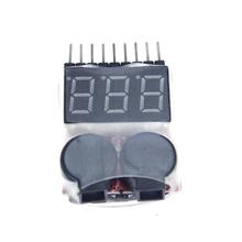 Lipo Battery Voltage Tester Volt Meter Indicator Checker Dual Speaker 1S-8S Low Voltage Buzzer Alarm