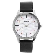 Sonata Analog Black Dial Men's Watch-77063SL04