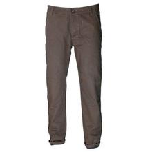 Dark Brown With Strips Straight Fit Cotton Chinos Pant