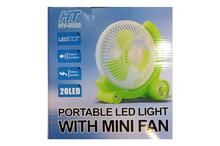 Portable Rechargeable Mini Fan with LED Light HY-5880