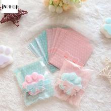 100 pcs sweet bowknot adhesive bag cookies diy Gift Bags for Christmas