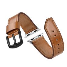 JINYA Classic Leather Band For Apple Watch 38MM / 40MM Brown