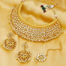 Sukkhi Antique Rajwadi Gold Plated Choker Necklace Set For
