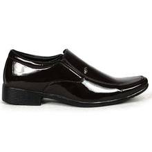 Dark Brown Shiny Formal Slip-On Shoes For Men - 24-27