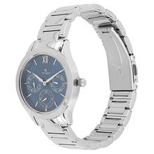 Titan Blue Dial Chronograph Watch For Women- Silver- 2570SM01