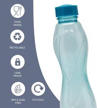 Cello Present Maxis Pet 1000ml Unbreakable Water Bottle in Set of 6 pcs Blue Colour 1000ml Bottle (pack of 6,Blue,Plastic)