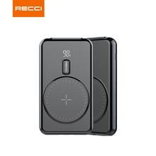 Recci Magnetic Powerbank Wireless Powerbank 10000mAh PD 22.5W MagSafe Powerbank with inbuilt lightning + Type C Cable