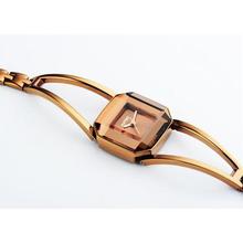 KIMIO Square Fashion Skeleton Bracelet Rose Gold Watches