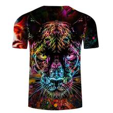 3D T Shirts Animal T-shirts Men Colorful T shirt Summer Short Sleeve