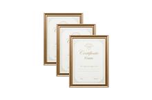 Gold A4 Certificate Frame Pack of 3