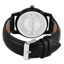 Mikado Analogue Men & Women's Watch (Black Dial Black